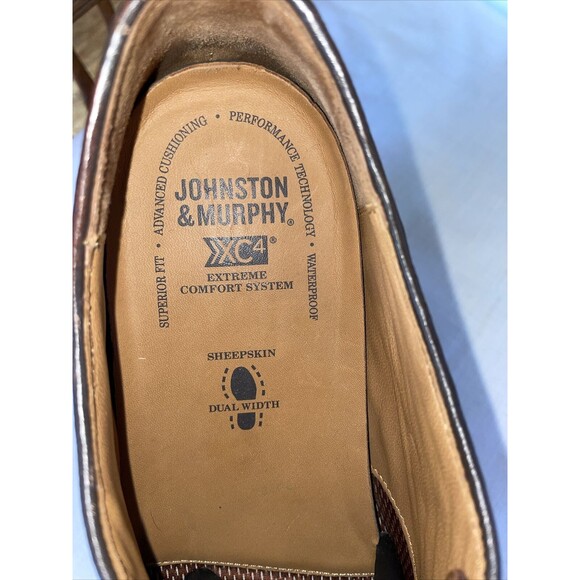 Johnston & Murphy XC4 Sheepskin Wingtip Oxfords Mens Size 13 M Brown Leather main image 4
